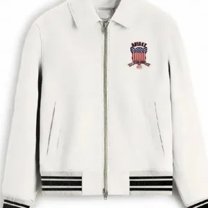 Avirex Lil Durk White Leather Jacket