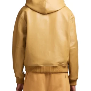 Avirex Script Nappa Leather Hoodie