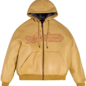 Avirex Script Nappa Leather Hoodie