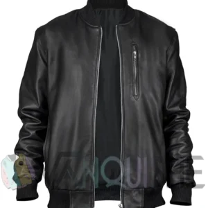 Barry Blackwell Animal Kingdom Black Leather Jacket Front Look
