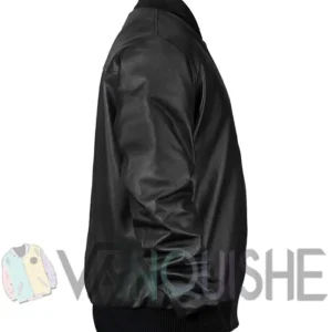 Barry Blackwell Animal Kingdom Black Leather Jacket Side Look