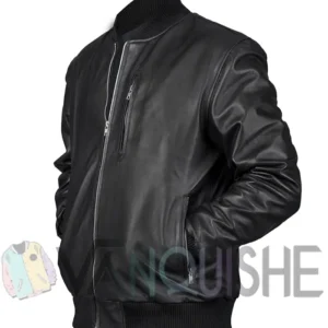 Barry Blackwell Animal Kingdom Black Leather Jacket Front Look