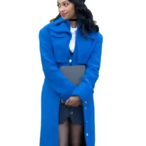 Beyond the Gates Colby Muhammad Blue Wool Coat