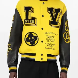 Black and Yellow Louis Vuitton Varsity Jacket