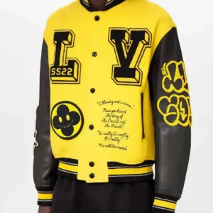 Black and Yellow Louis Vuitton Varsity Jacket