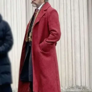 Bucephalus Hodge Young Sherlock Red Wool Coat Side Look