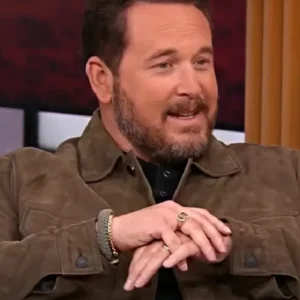 CBS Mornings Cole Hauser Brown Suede Jacket