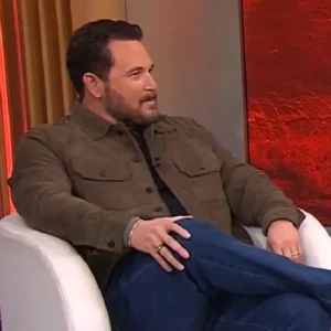 CBS Mornings Cole Hauser Brown Suede Jacket