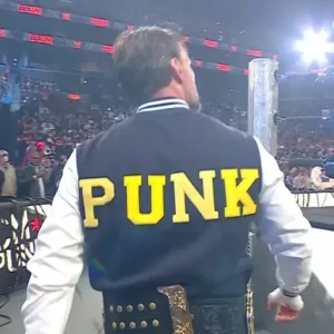 CM Punk Steiner Bros Varsity Jacket Back Look