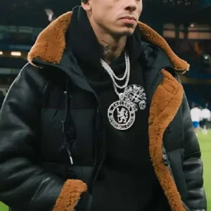 Central Cee Shearling Leather Jacket