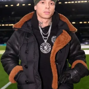 Central Cee Shearling Leather Jacket