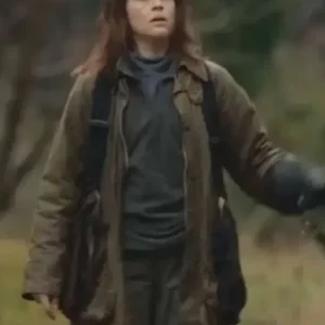 Claire Foy H Is for Hawk Green Jacket Front Look