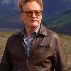 Conan O'Brien Must Go Brown Leather Jacket