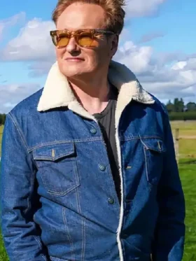 Conan O'Brien Must Go Sherpa Denim Jacket