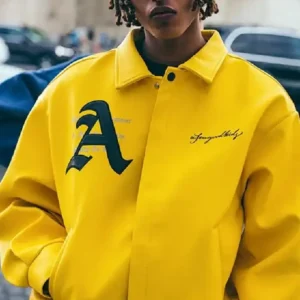 DONCARE AFGK Ferrari Yellow Leather Jacket