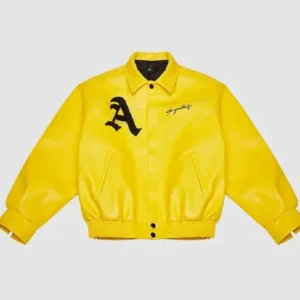 DONCARE AFGK Ferrari Yellow Leather Jacket