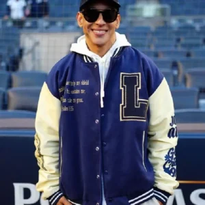 Daddy Yankee Blue Varsity Jacket