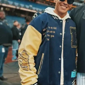 Daddy Yankee Blue Varsity Jacket
