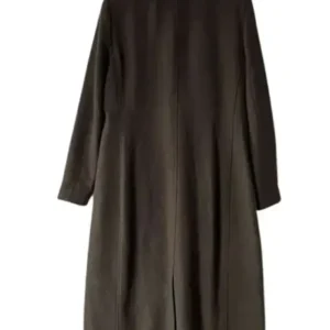 Daria Greenock Industry Green Wool Coat Back Look