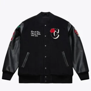 Derrick Rose Chicago Bulls Black Retirement Letterman Jacket