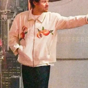 Don’t Worry Darling Harry Styles Peach White Jacket