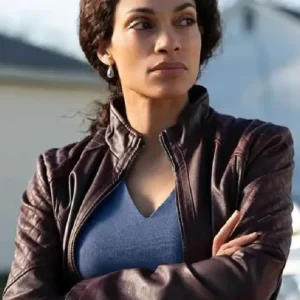 Dopesick Rosario Dawson Brown Leather Jacket