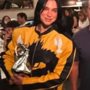 Dua Lipa Buenos Aires Dragon Leather Jacket