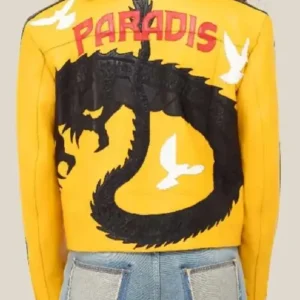 Dua Lipa Buenos Aires Dragon Leather Jacket