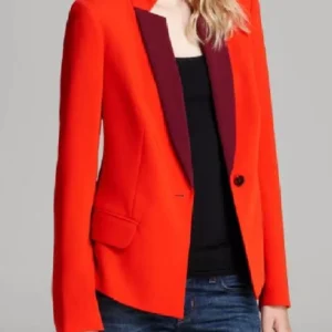 Emily In Paris Lily Collins Two-Tone Red Blazer