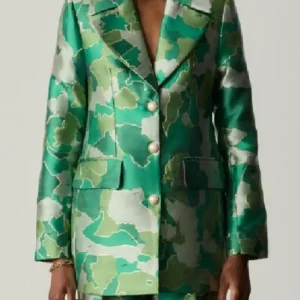 Emily In Paris Samuel Arnold Green Afro Camo Jacket
