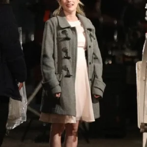 Emma Roberts About Fate Grey Wool Coat