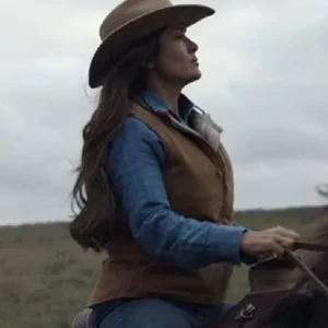 Eternals Salma Hayek Brown Leather Vest