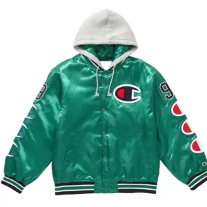 Varsity Supreme Champion Satin Jacket with Hood