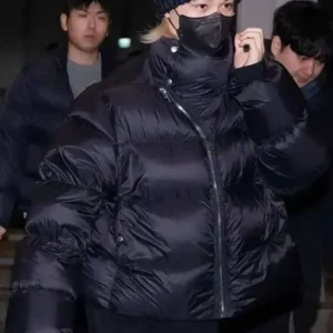 Felix Golden Disc Awards Departure Black Puffer Jacket Front Look