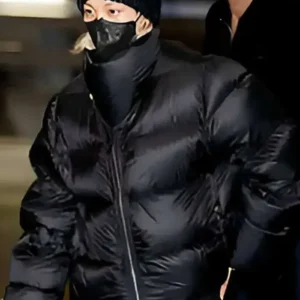Felix Golden Disc Awards Departure Black Puffer Jacket Front Look