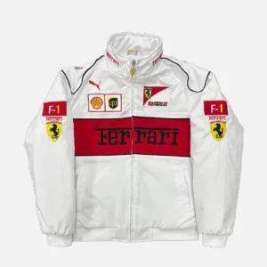Ferrari F1 Vintage Racing White Jacket