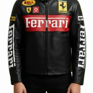 Ferrari Racing Motorsport Premium Leather Jacket