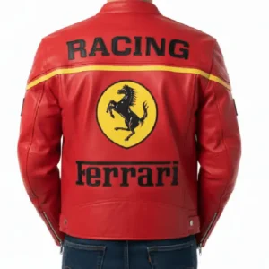 Ferrari Racing Red Motorbike Riding Jacket