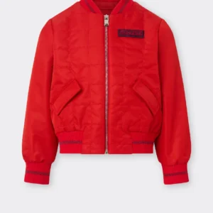 Ferrari Red Technical Bomber Jacket