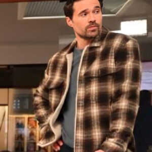 Found Brett Dalton Shearling Checked Jacket