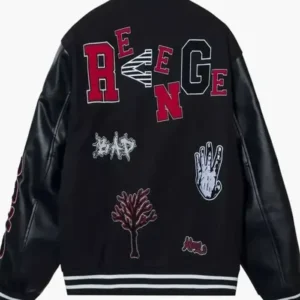 Giselle Bad Vibes Varsity Jacket Back Look