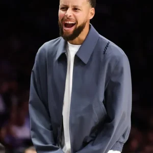 Golden State Warriors 2025 Stephen Curry Jacket Front Look
