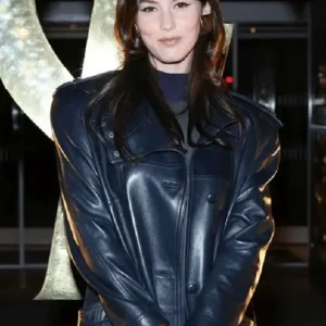 Gracie Abrams Leather Coat
