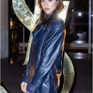 Gracie Abrams Leather Coat