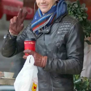 Grant Gustin The Flash Black Leather Jacket