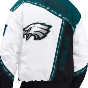 Green and Black Eagles Tape Jacket Back look
