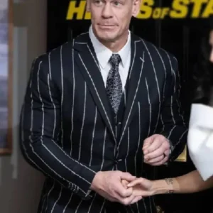 Head Of State John Cena Screening Striped Blazer