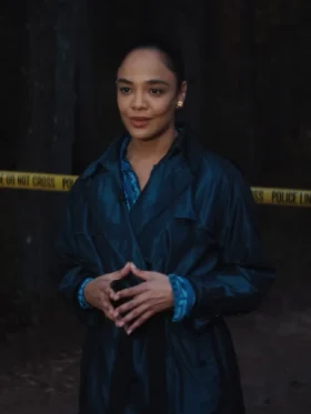 His & Hers Tessa Thompson Blue Coat