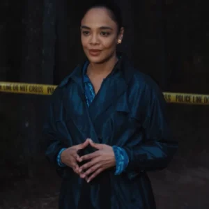 His & Hers Tessa Thompson Blue Coat