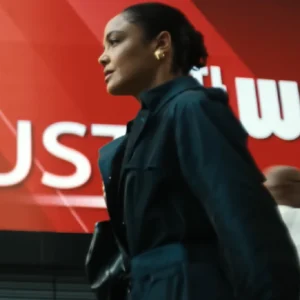 His & Hers Tessa Thompson Blue Coat